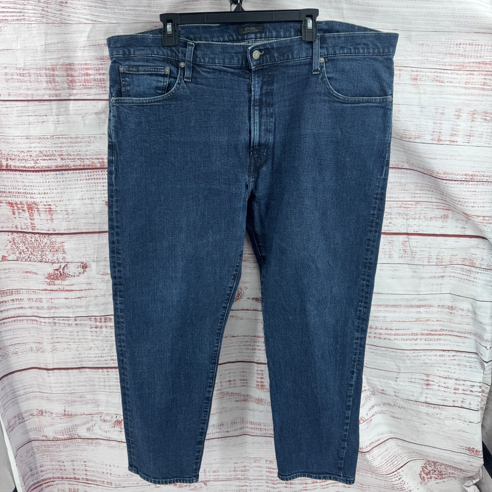 Polo Ralph Lauren‎ Jeans 44x30 Mens Prospect Straight Leg Dark Wash Blue Stretch